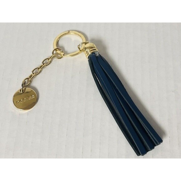 Gold Tone Blue Tassel Rodier Souvenir Keychain Gift Present - Picture 1 of 6